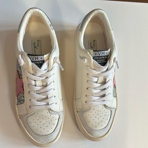 Vintage Havana shoes, pink and silver